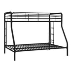 Twin over Full size Bunk Bed in Sturdy Black Metal