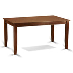 East West Furniture DUDL6-MAH-W Dudley 6 Piece Dining Set Contains a Rectangle Solid Wood Table and 4 Kitchen Chairs with a Bench, 36x60 Inch