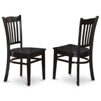 East West Furniture DUGR6-BLK-W Dudley 6 Piece Set Contains a Rectangle Kitchen Table and 4 Dining Room Chairs with a Bench, 36x60 Inch, Black