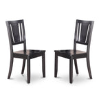 East West Furniture DULE6-BLK-W 6 Piece Dining Table Set Contains a Rectangle Dining Room Table and 4 Wooden Seat Chairs with a Bench, 36x60 Inch, Black