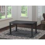 East West Furniture DUT-BLK-T Dudley Kitchen Table - a Rectangle Dining Table Top with Sturdy Legs, 36x60 Inch, Black