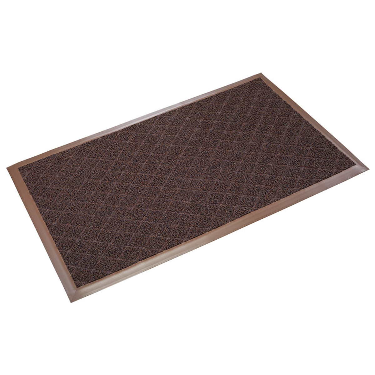 Diamond-Deluxe Duet Medium-Duty Unbacked 3'x5' Nosed-All Brown/Caramel Scraper Mat