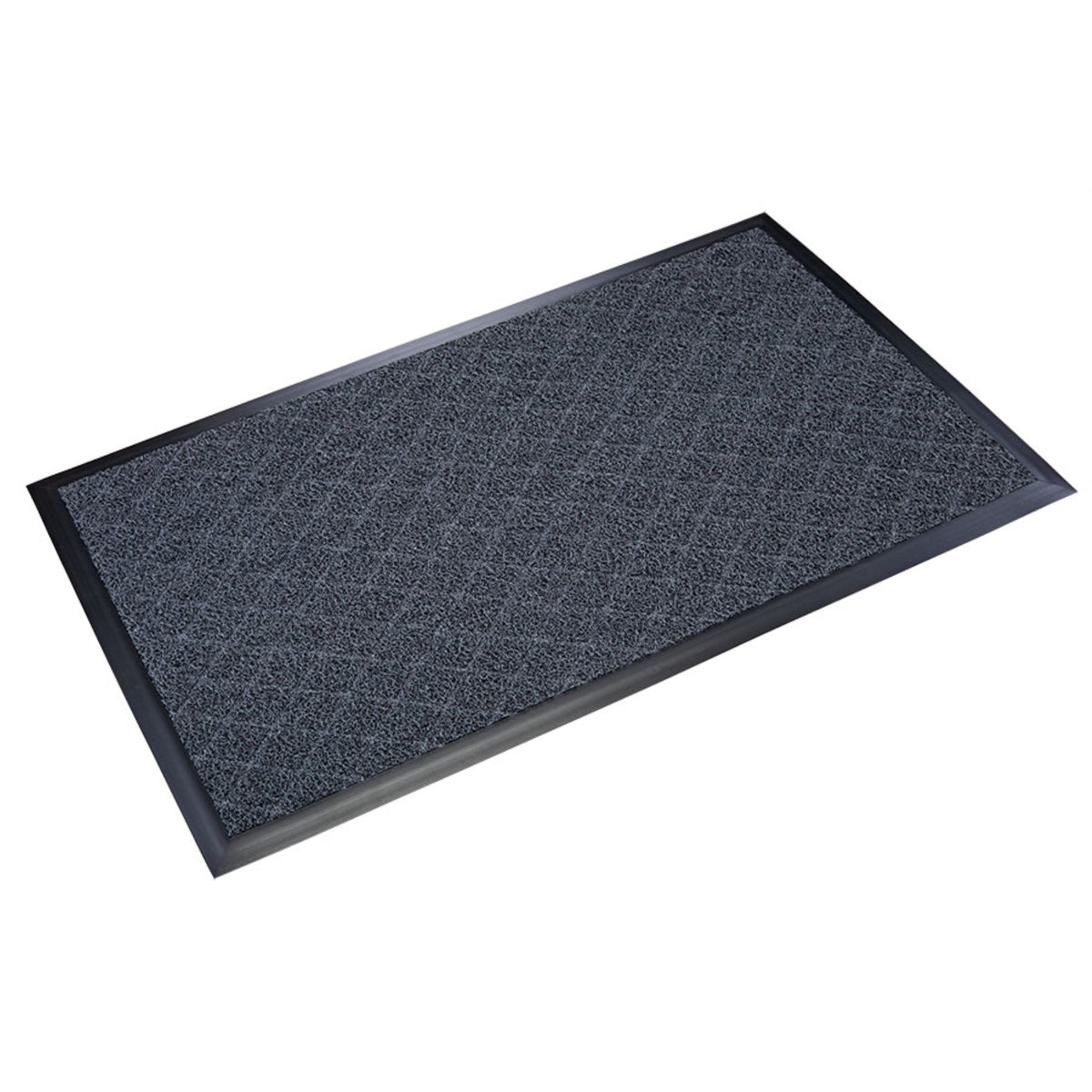Diamond-Deluxe Duet Medium-Duty Backed 3'x5' Crimped Black/Gray Scraper Mat