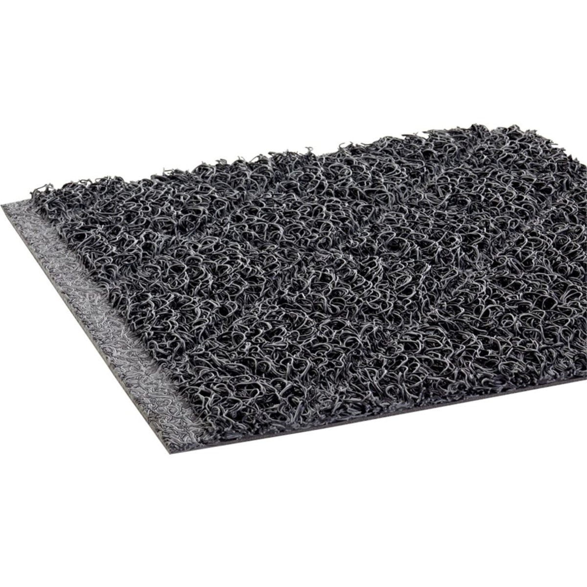 Diamond-Deluxe Duet Medium-Duty Unbacked 3'x5' Crimped Black/Gray Scraper Mat