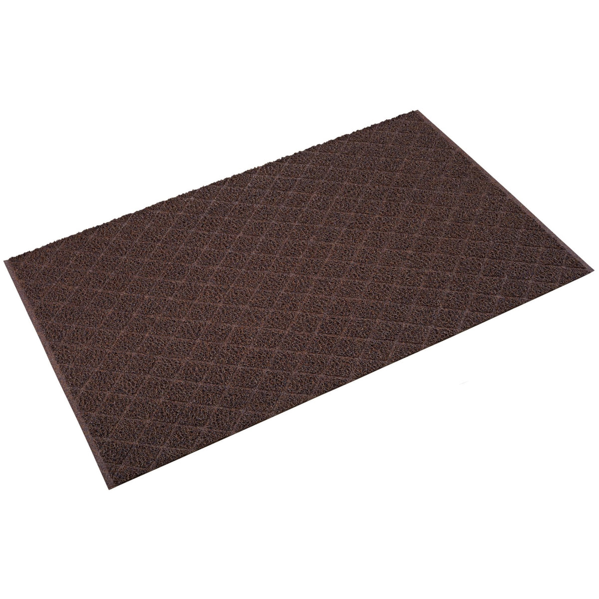 Diamond-Deluxe Duet Medium-Duty Unbacked 4'x6' Crimped Brown/Caramel Scraper Mat