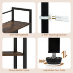 Desktop Bookshelf 38.5" with Storage Display Rack