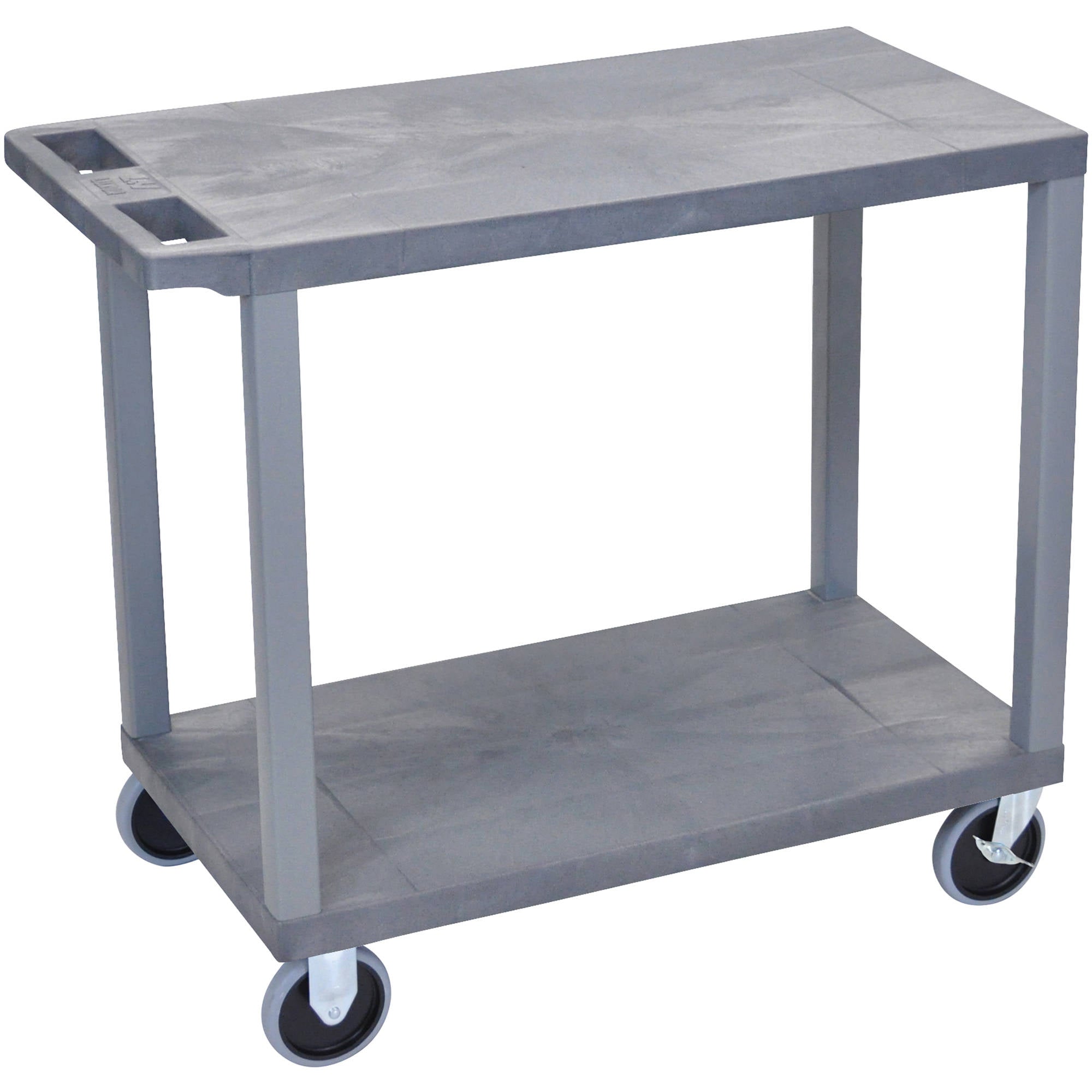 Luxor Gray EC22HD 18x32 Cart with 2 Flat Shelves