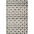 Momeni Edition Geometric Polyester Charcoal Area Rug, 110 x 210 Sized Rug for Entry Way, Bathroom, and Kitchen