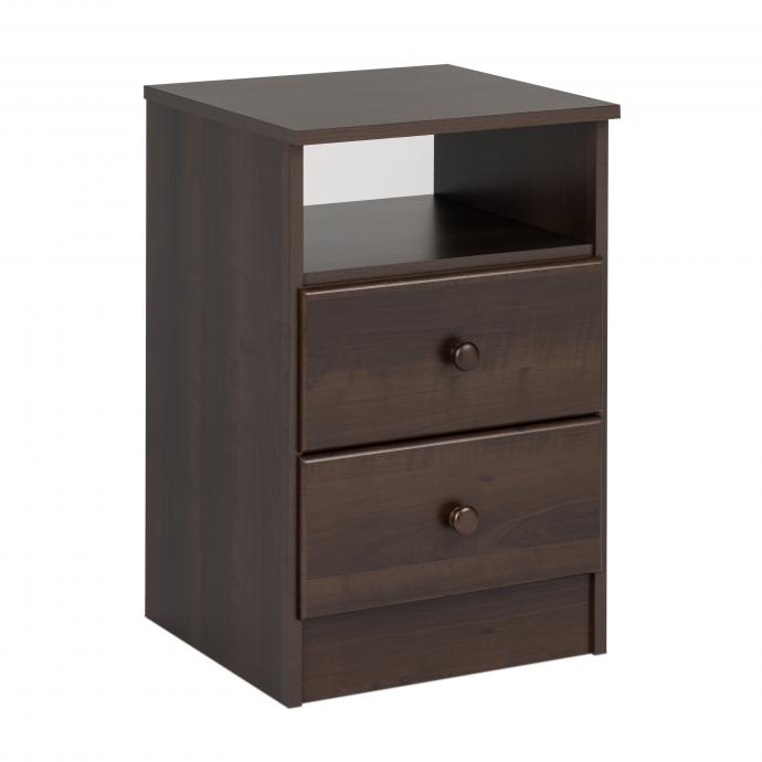 Astrid 2Drawer Nightstand, Espresso