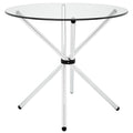 Baton Round Dining Table  Clear