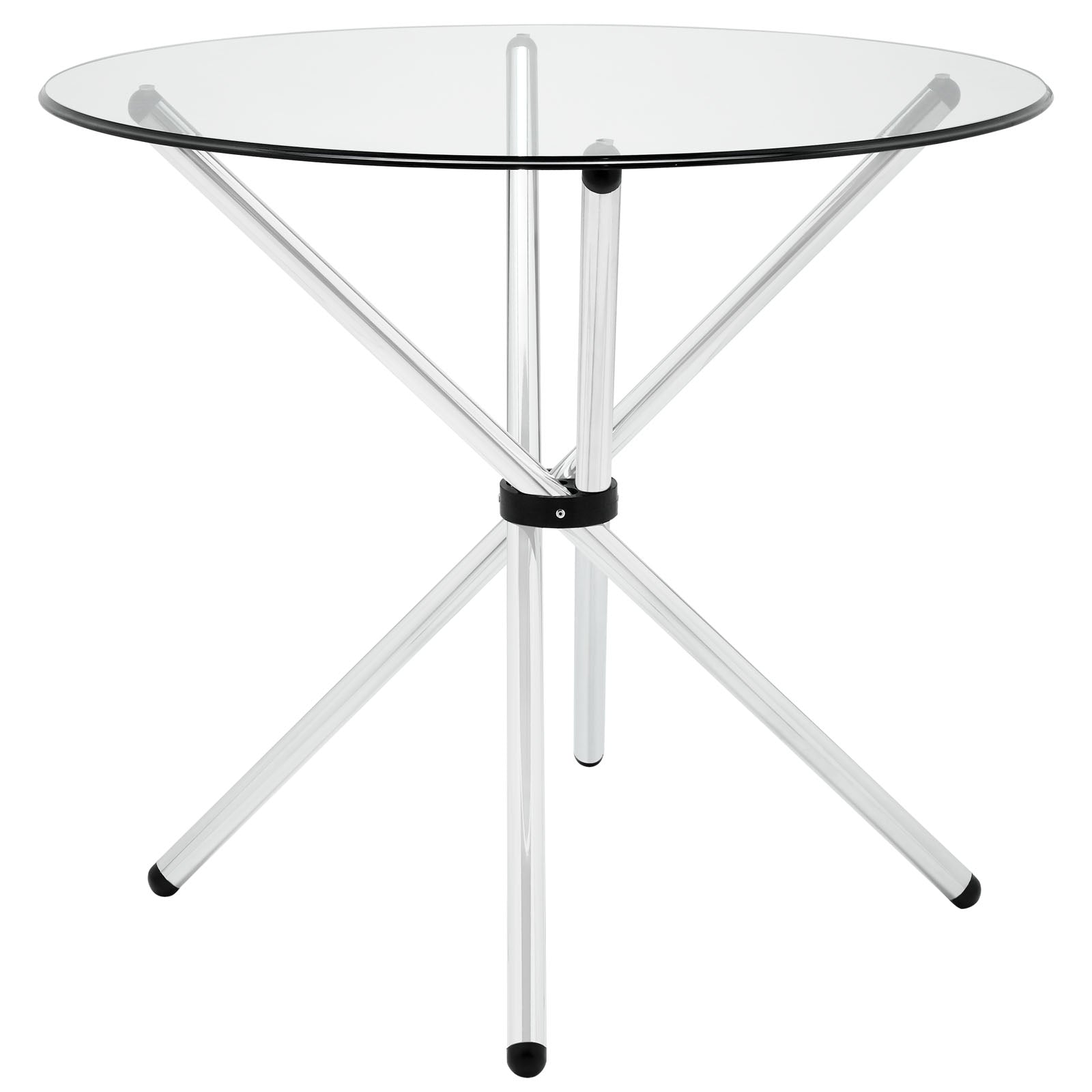 Baton Round Dining Table  Clear