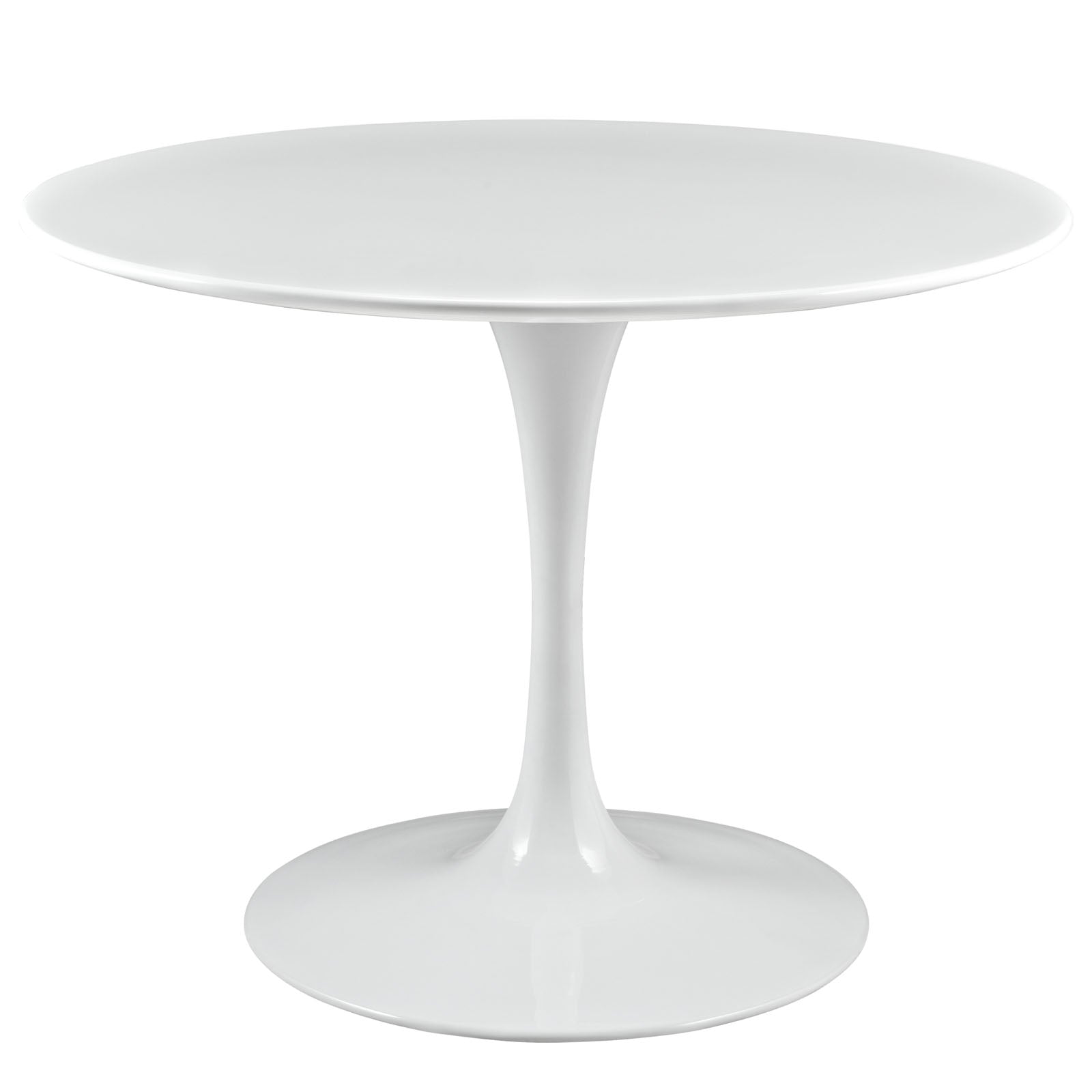 Lippa 40 Round Wood Top Dining Table - White