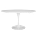Lippa 60 Oval Wood Top Dining Table  White