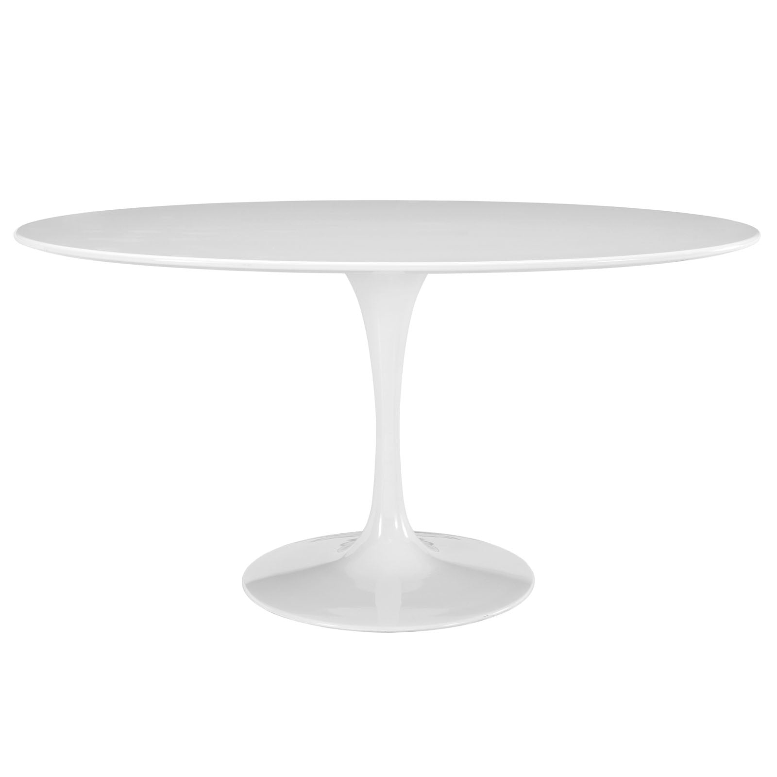 Lippa 60 Oval Wood Top Dining Table  White