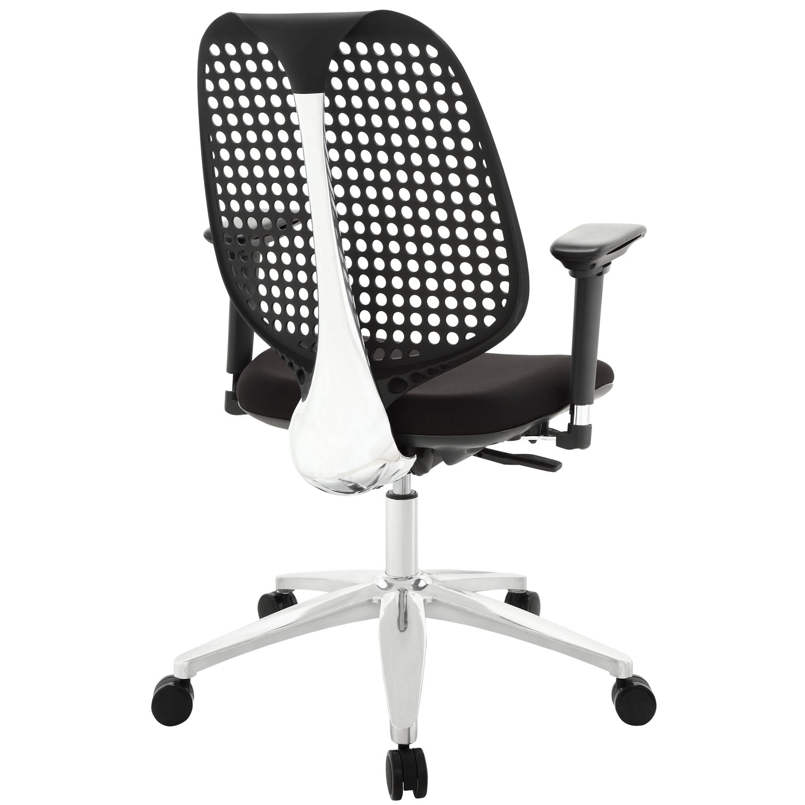Modway Reverb Modern Ergonomic Office Chair with Adjustable Armrests in Black