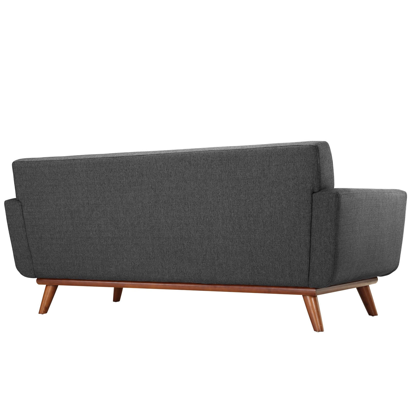 Modway Engage Mid-Century Modern Upholstered Fabric Loveseat in Gray