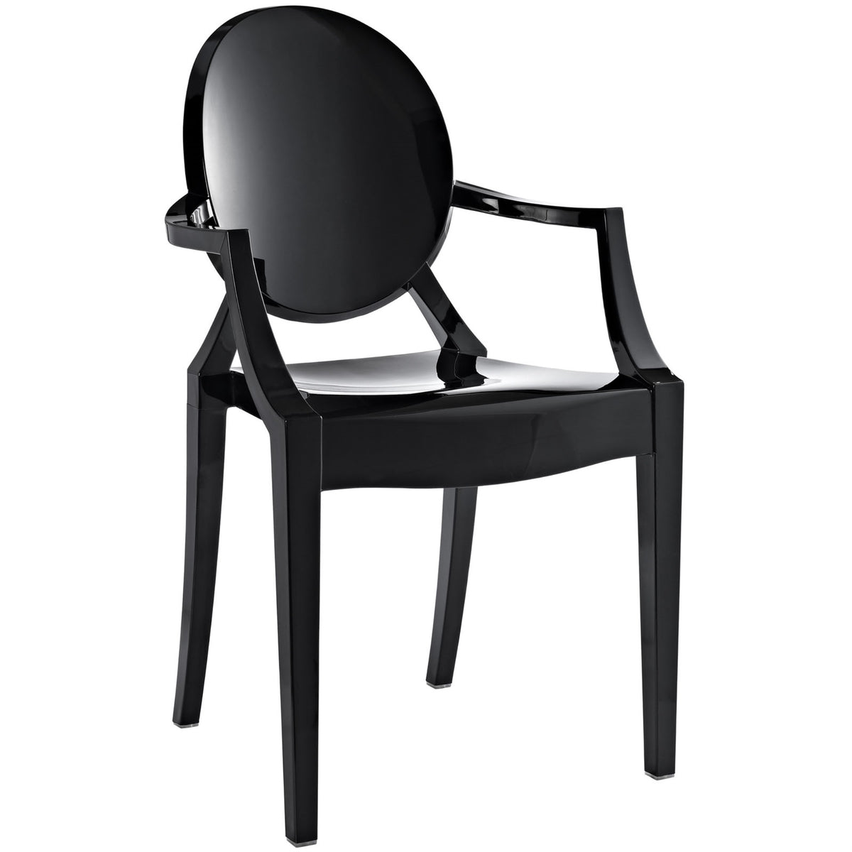 Casper Chair: Artistic and Elegant Dining Armchair for Indoor and Outdoor Spaces - Black