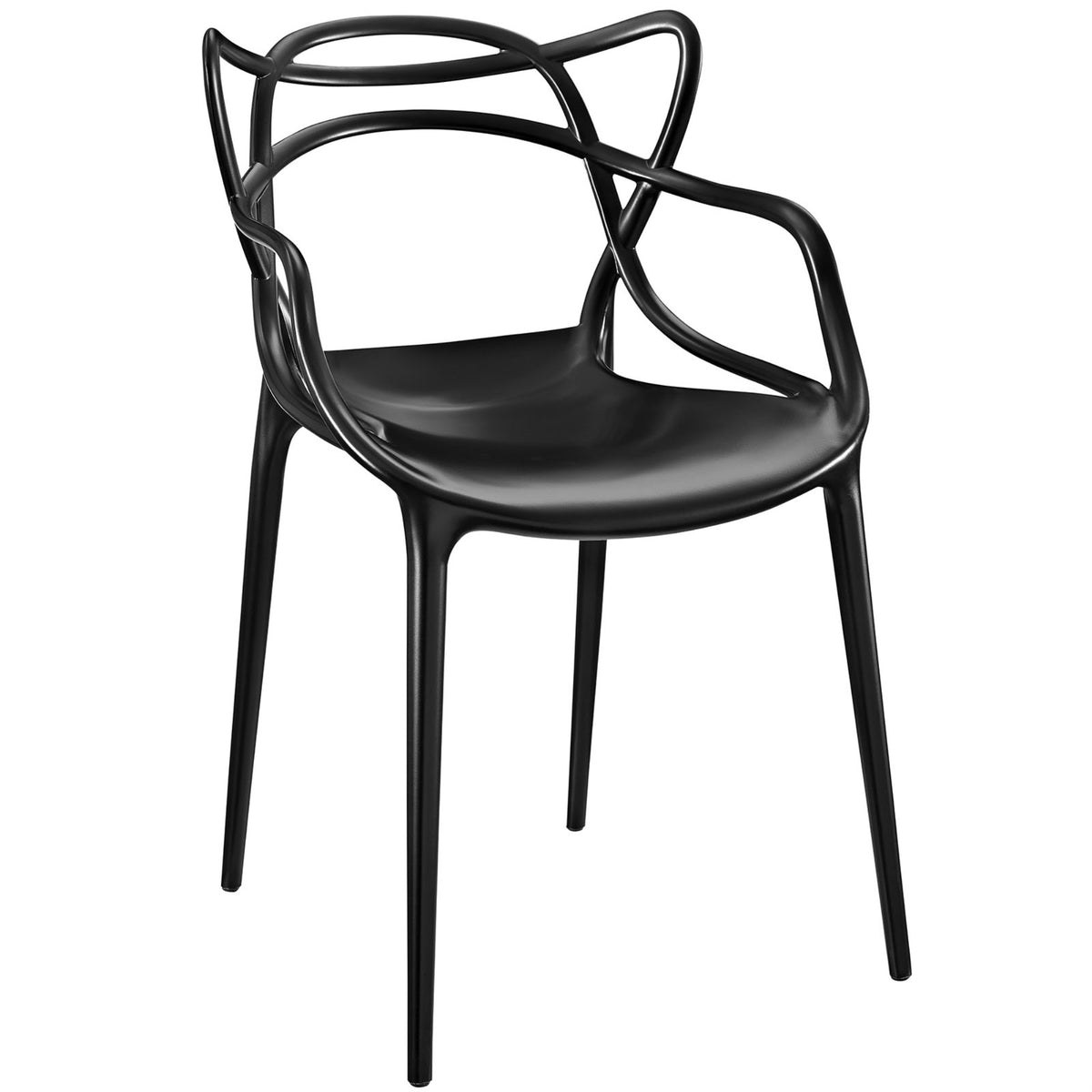 Entangled Dining Chair - Captivating Journey of Nature's Essence | Molded Plastic, Fully Assembled, Wipe-Clean Surface | Foot Ca
