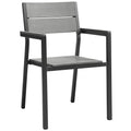 Maine Dining Outdoor Patio Armchair  Brown Gray