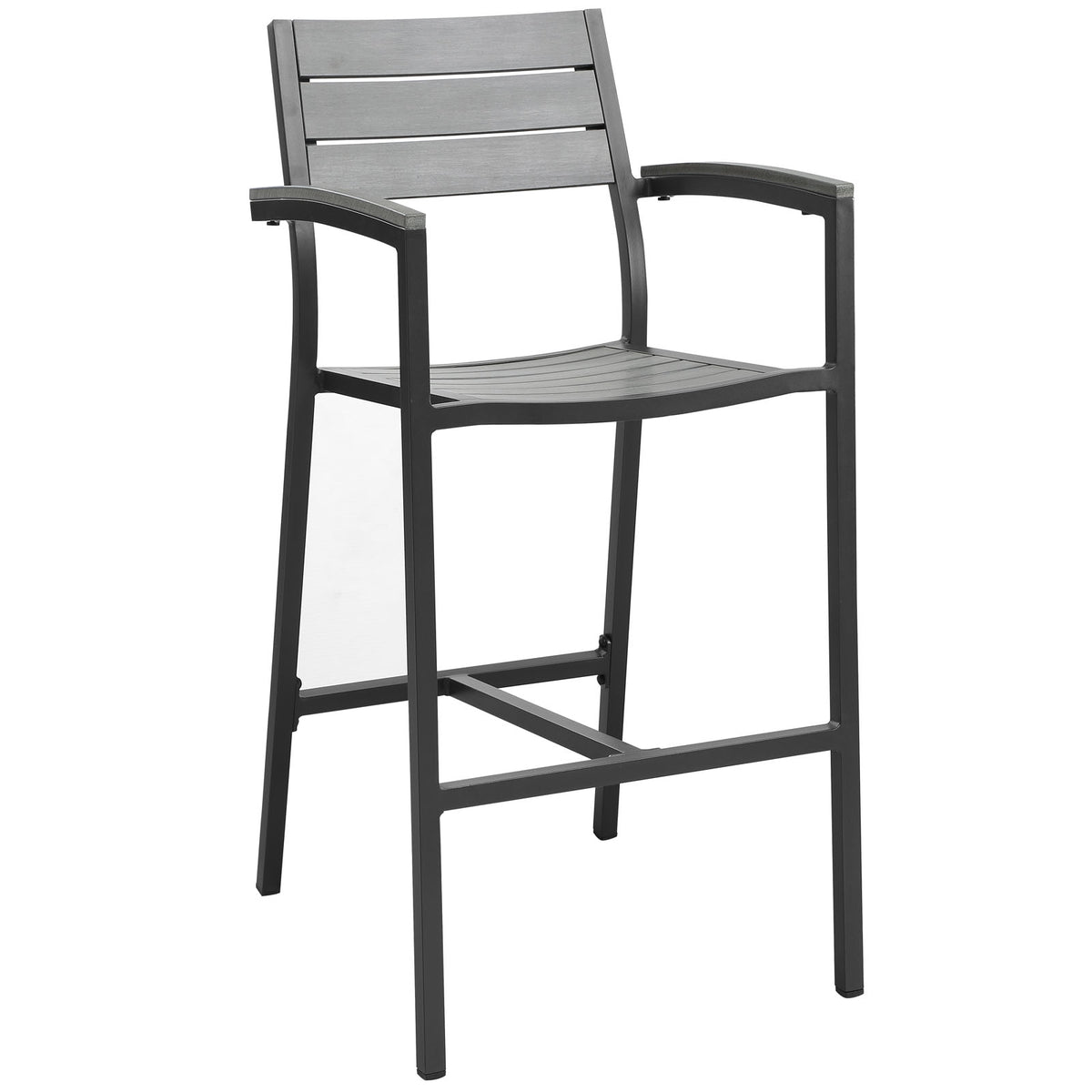 Maine Outdoor Patio Bar Stool - Brown Gray