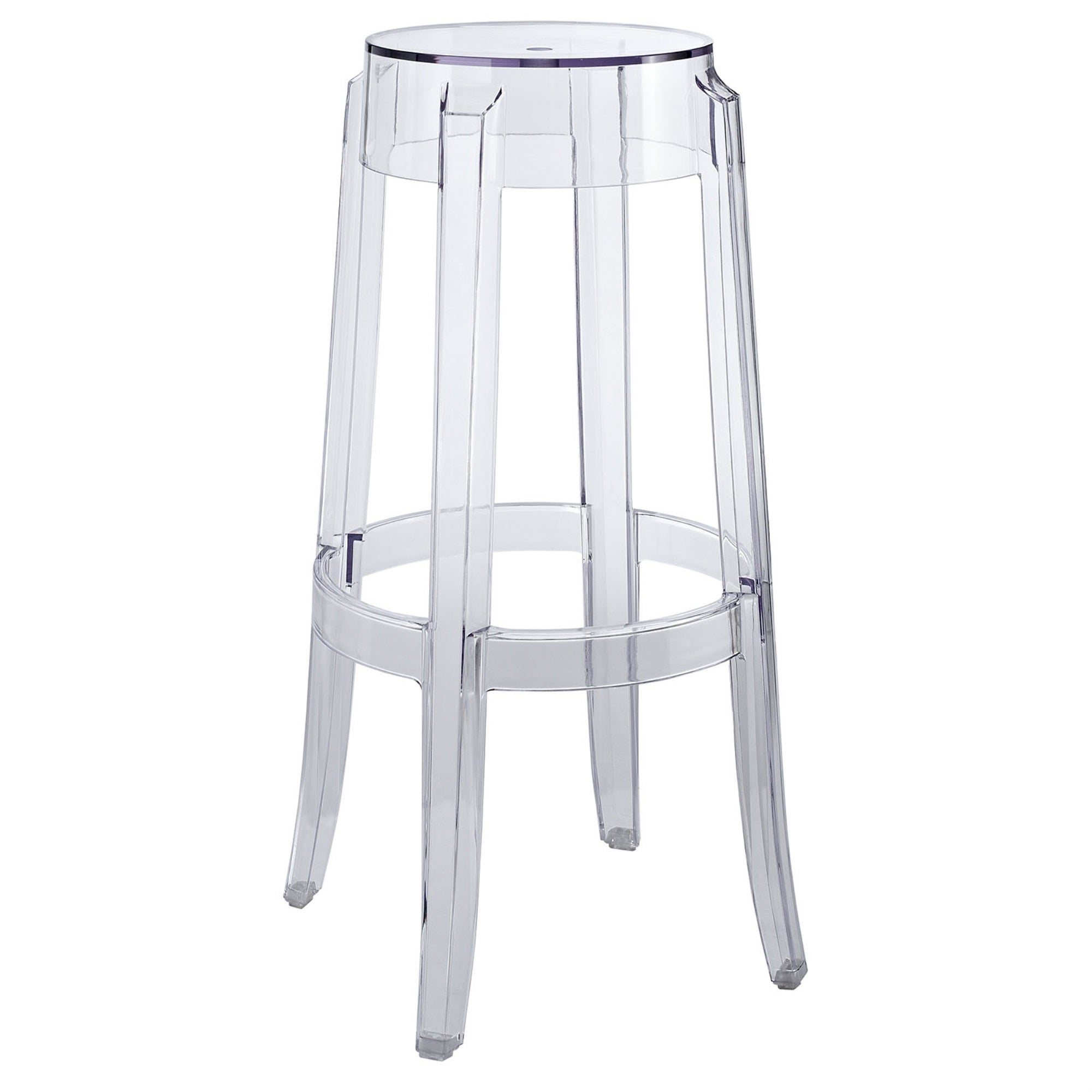 Transparent Acrylic Bar Stool with Non-Marking Feet - Stylish and Stable Seating for Any Color Scheme - Casper Bar Stool