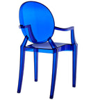 Modway Casper Modern Acrylic Dining Armchairs in Blue - Set of 4
