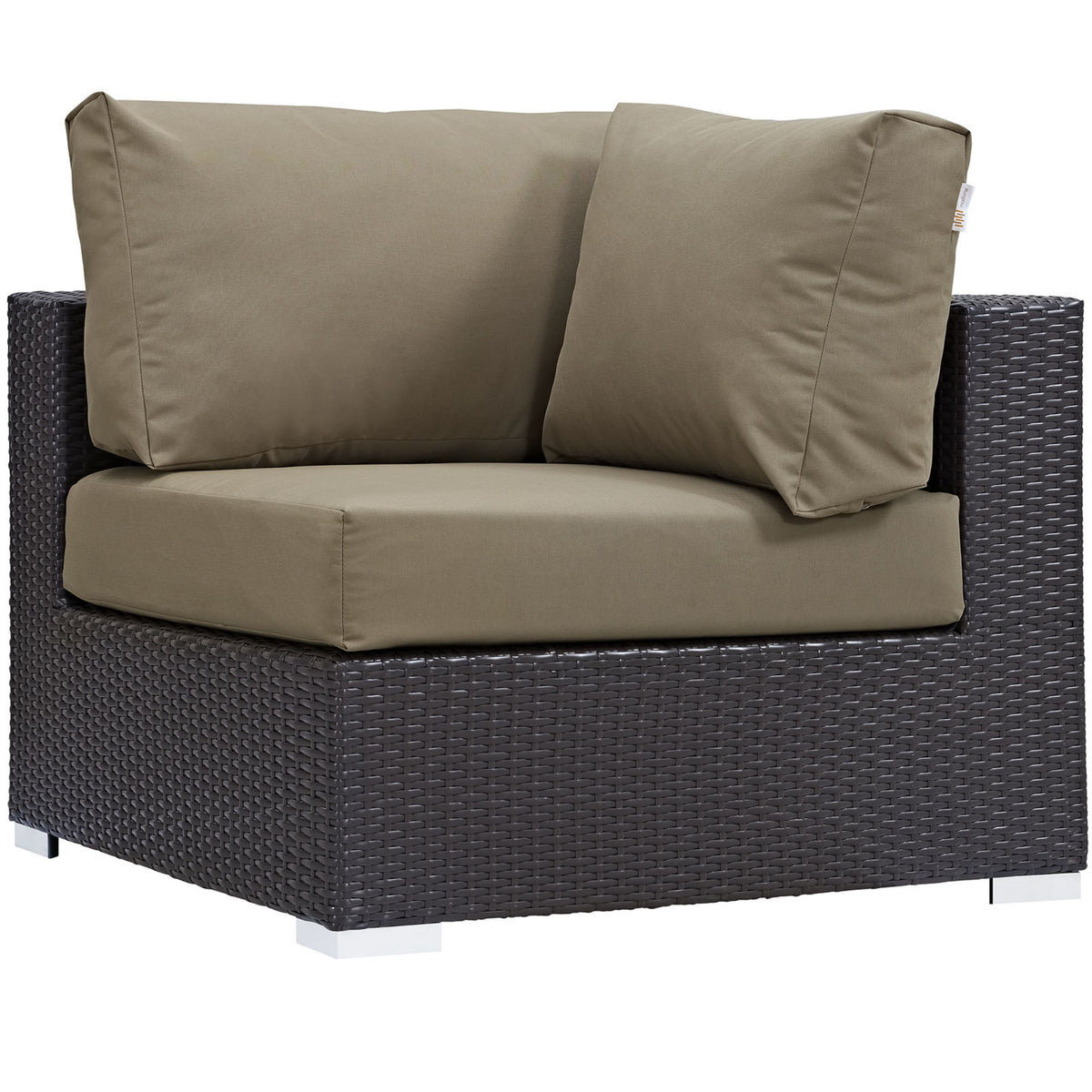 Convene Outdoor Sectional Corner Chair - Durable Rattan & Aluminum Frame, All-Weather Cushions, Versatile & Stylish. Perfect for