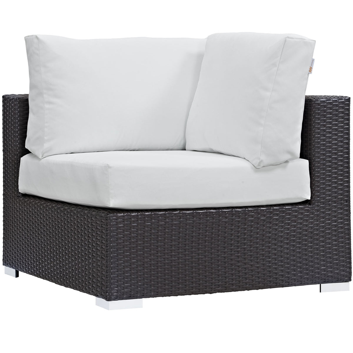 Convene Outdoor Sectional Corner Chair - Durable Rattan & Aluminum Frame, All-Weather Cushions - Perfect for Patio, Backyard, Po