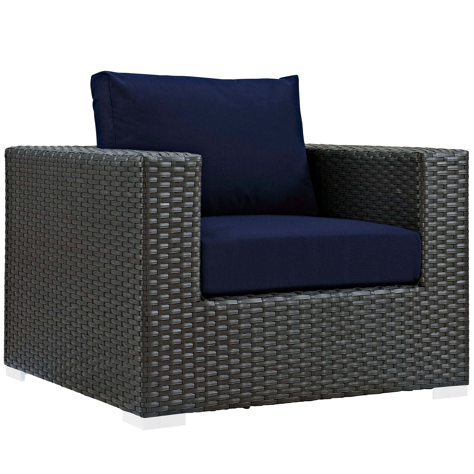 Sojourn 10 Piece Outdoor Patio Sunbrella Sectional Set - Canvas Navy