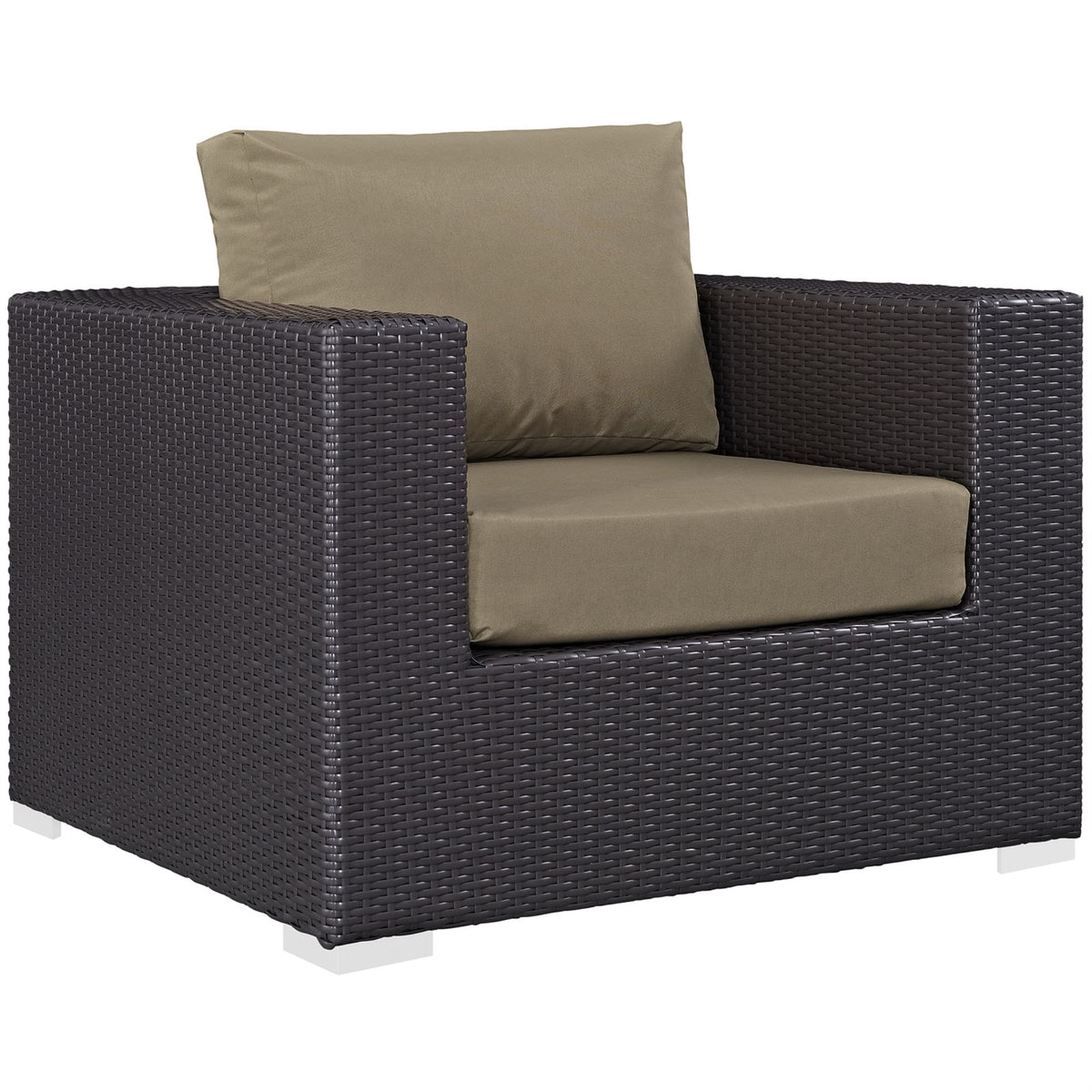 Convene Outdoor Sectional Armchair - Durable Rattan & Aluminum Frame, All-Weather Cushions, Versatile Patio Furniture