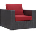 Convene Outdoor Patio Armchair  Red