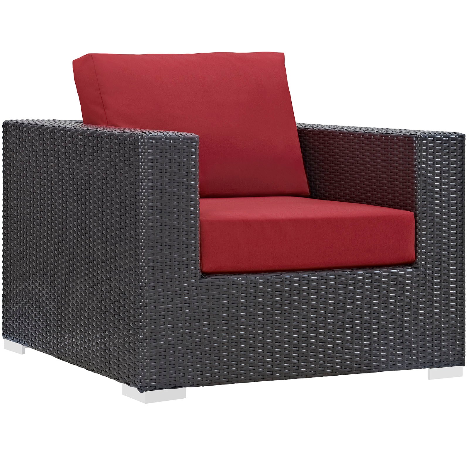Convene Outdoor Patio Armchair  Red