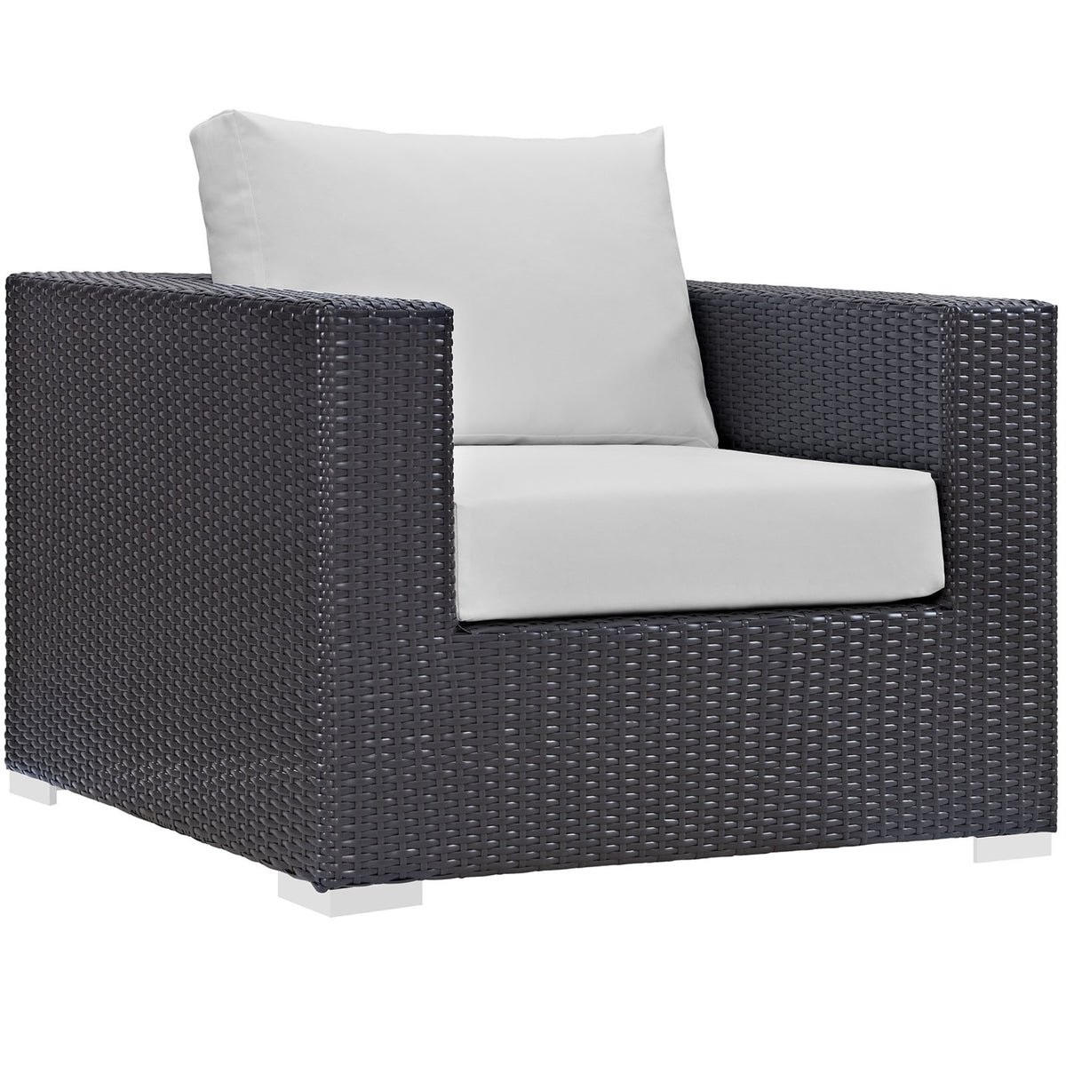 Convene Outdoor Sectional Arm Chair - Durable Rattan & Aluminum Frame, All-Weather Cushions, Customizable Patio Furniture
