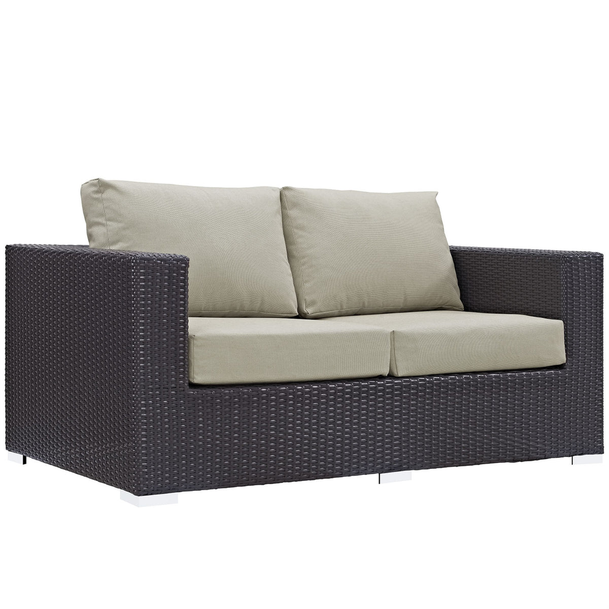 Convene Outdoor Sectional Loveseat - Durable Rattan & Aluminum Frame, All-Weather Cushions, Versatile Patio Furniture