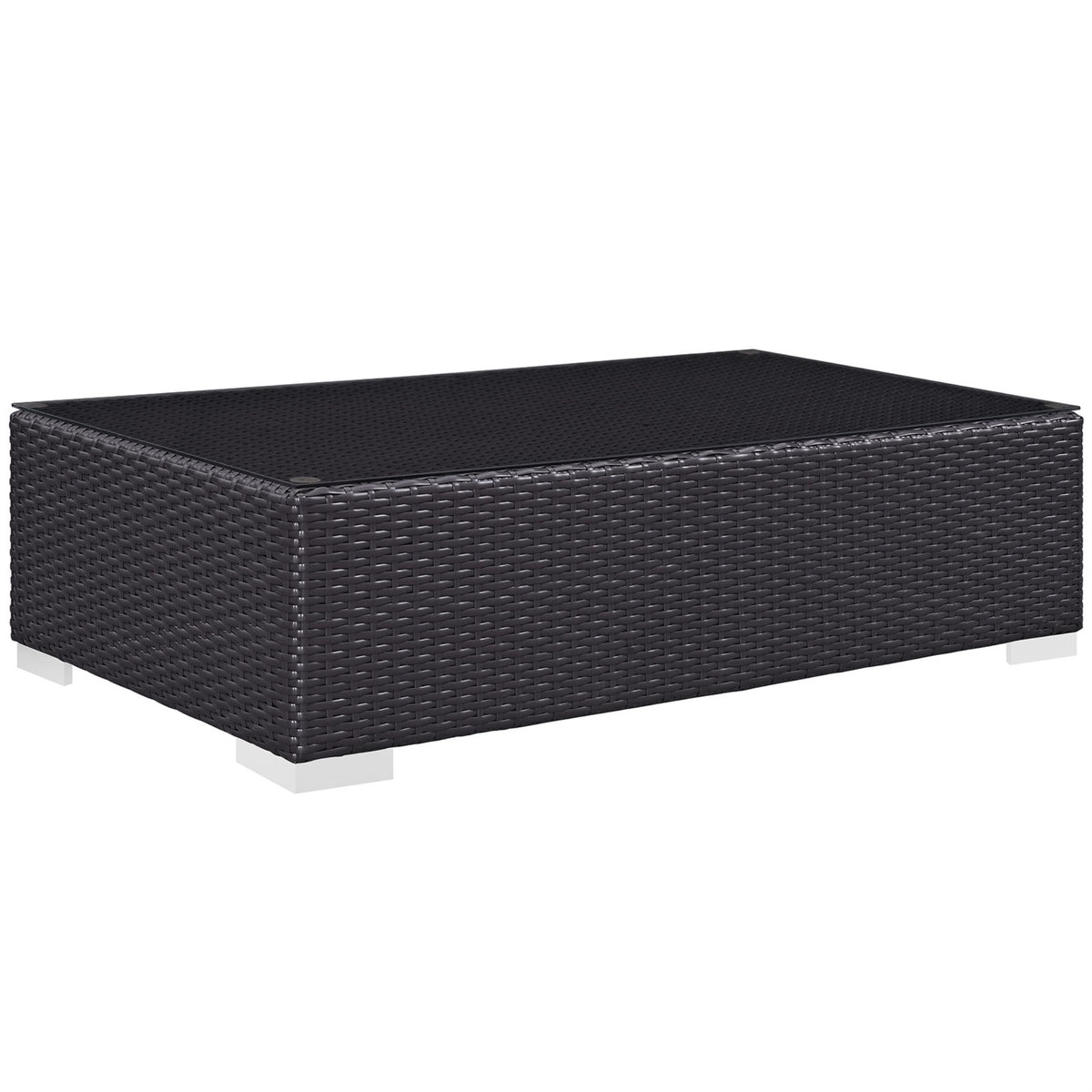 Convene Outdoor Sectional Series: Durable Rattan Coffee Table for Patio, Backyard, or Poolside Gathering. Seamless & Stylish Out