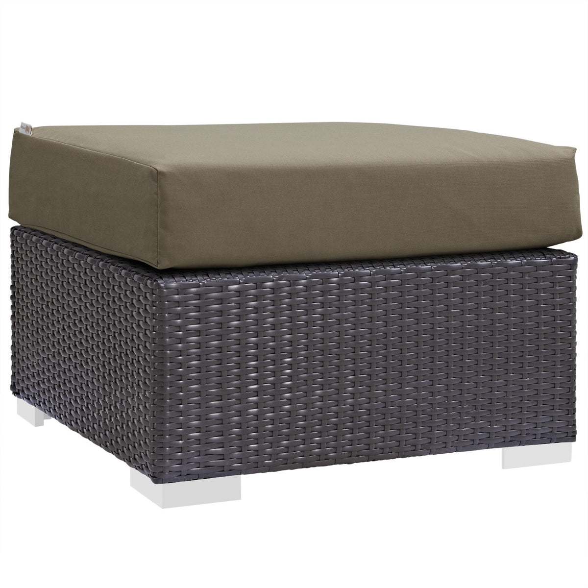 Convene Outdoor Sectional Ottoman - Durable Rattan Weave, All-Weather Cushions, Versatile Addition to Outdoor Collection