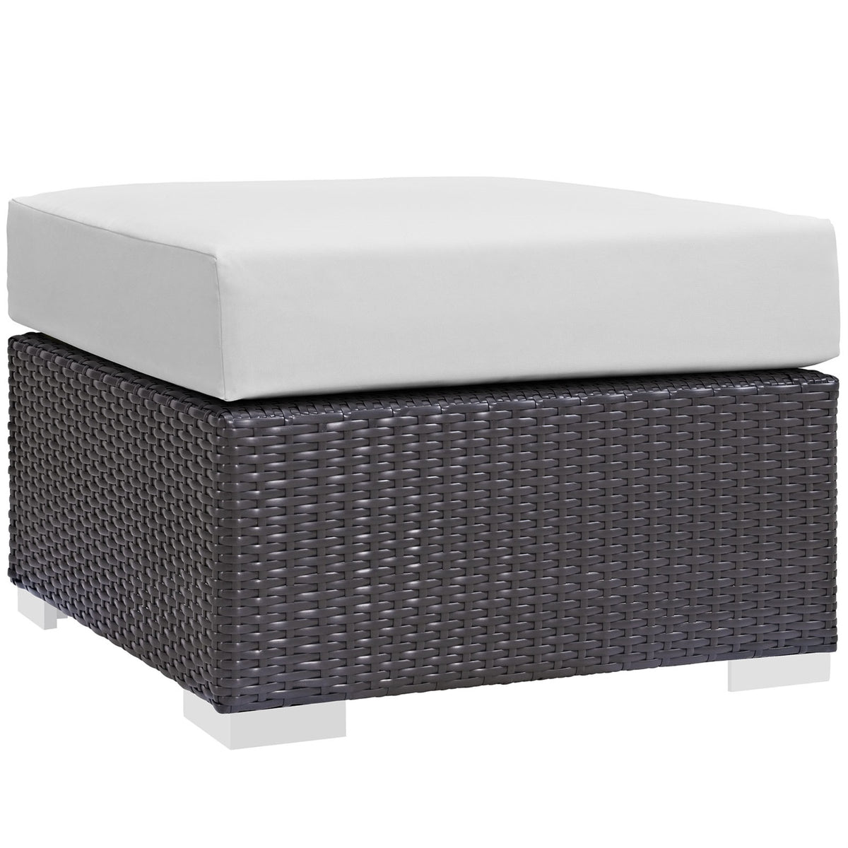 Convene Outdoor Sectional Ottoman - Durable Rattan & Aluminum Frame, All-Weather Cushions, Versatile Addition to Outdoor Collect