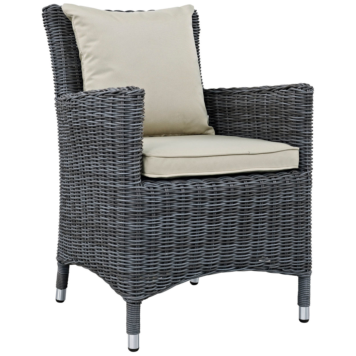 Summon Dining Outdoor Patio Sunbrella Armchair  Antique Canvas Beige