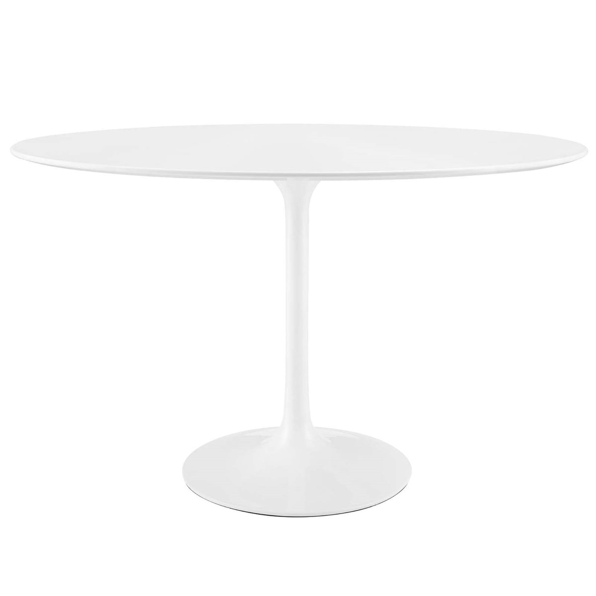 Yardlio 48'' Lippa Oval Dining Table: Contemporary Style, Seats 4, Glossy Finish