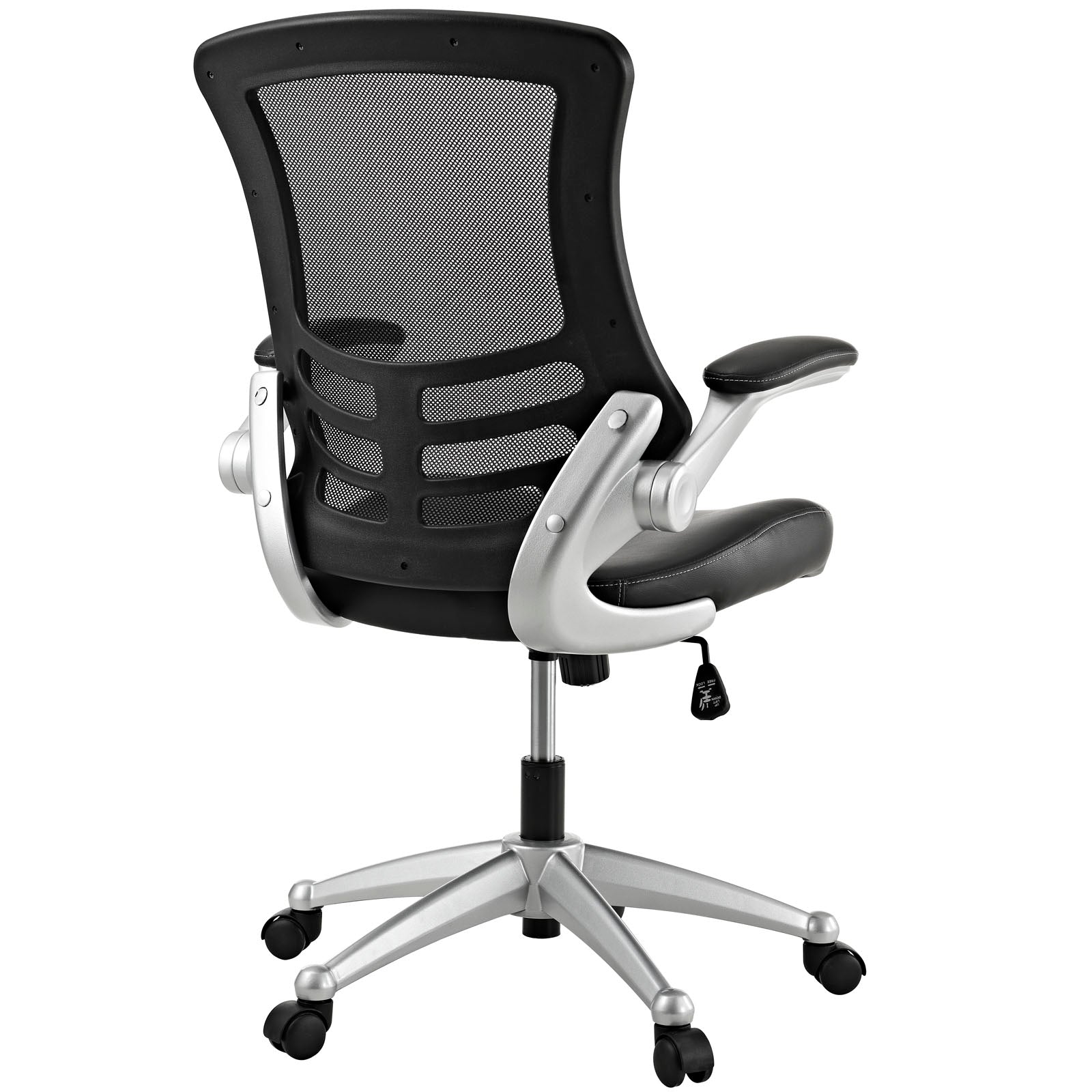 Modway Attainment Mesh Back and Vinyl Seat Modern Office Chair in Black