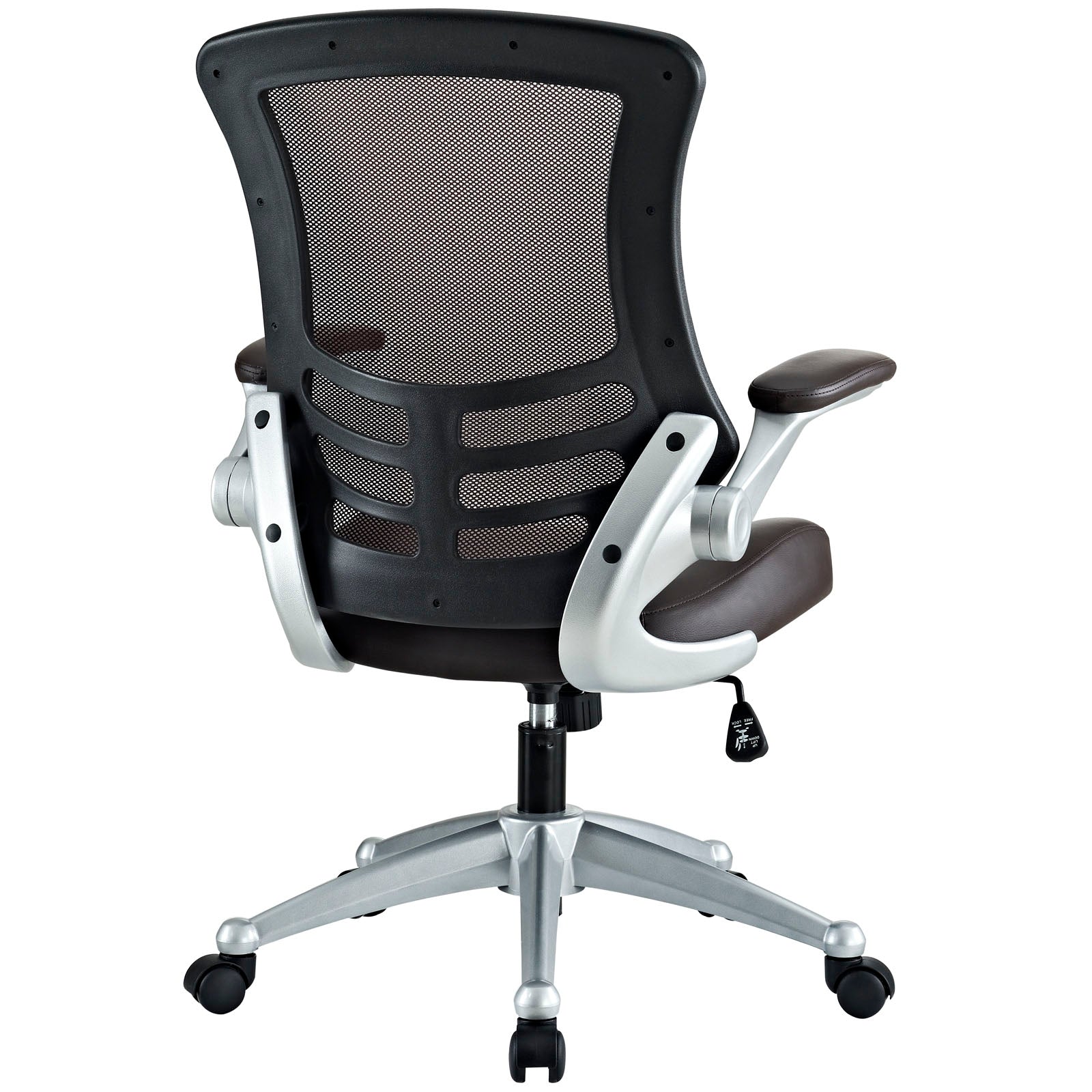 Modway Attainment Mesh Back and Vinyl Seat Modern Office Chair in Brown