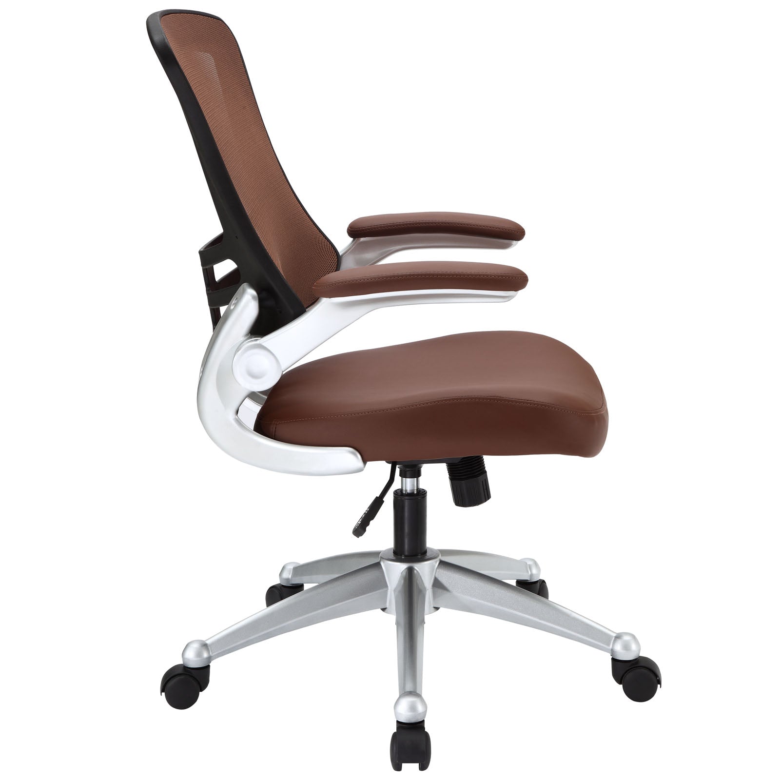 Modway Attainment Mesh Vinyl Modern Office Chair in Tan