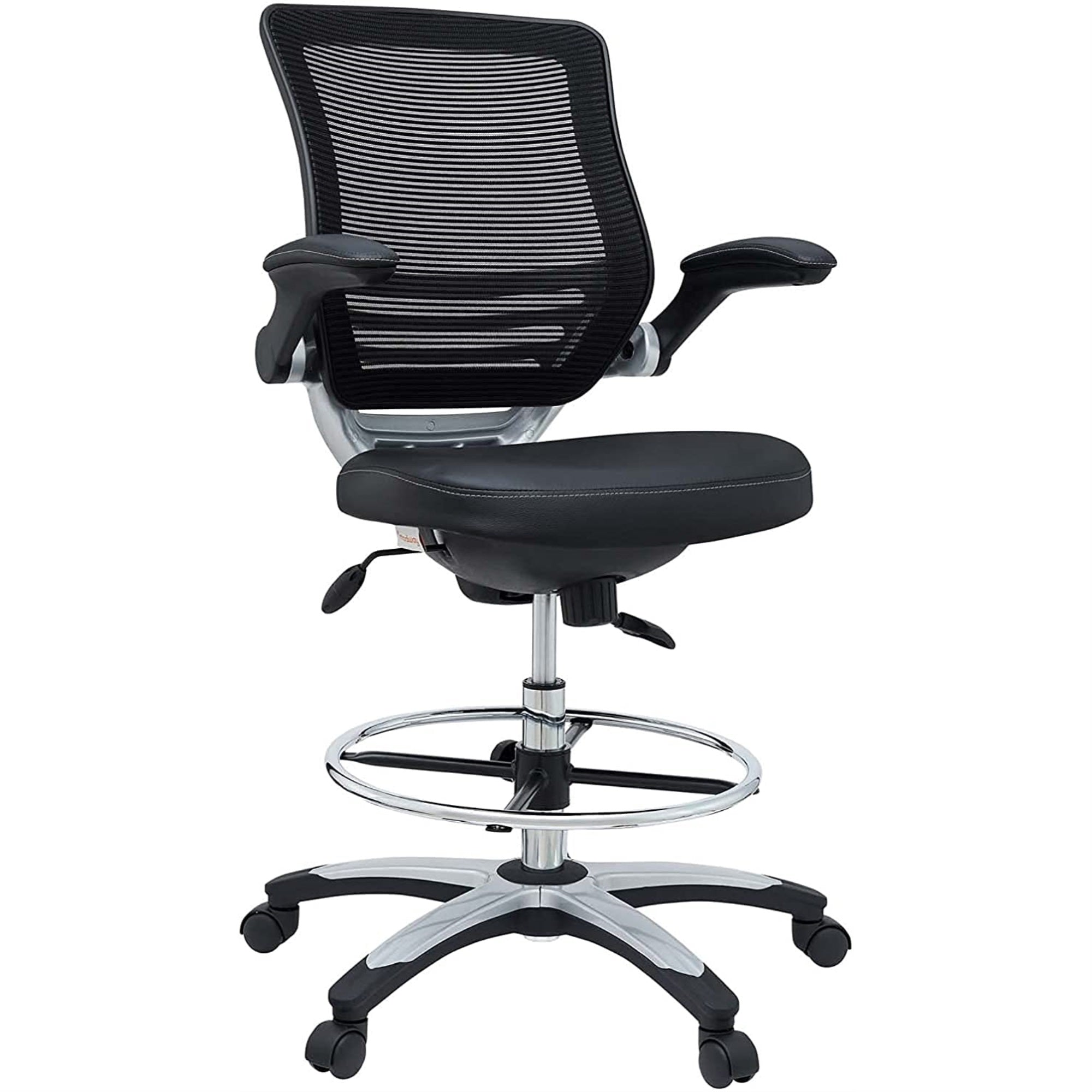 Yardlio Revolutionary Edge Drafting Stool: Ergonomic Mesh Back, Padded Seat, Flip-Up Arms