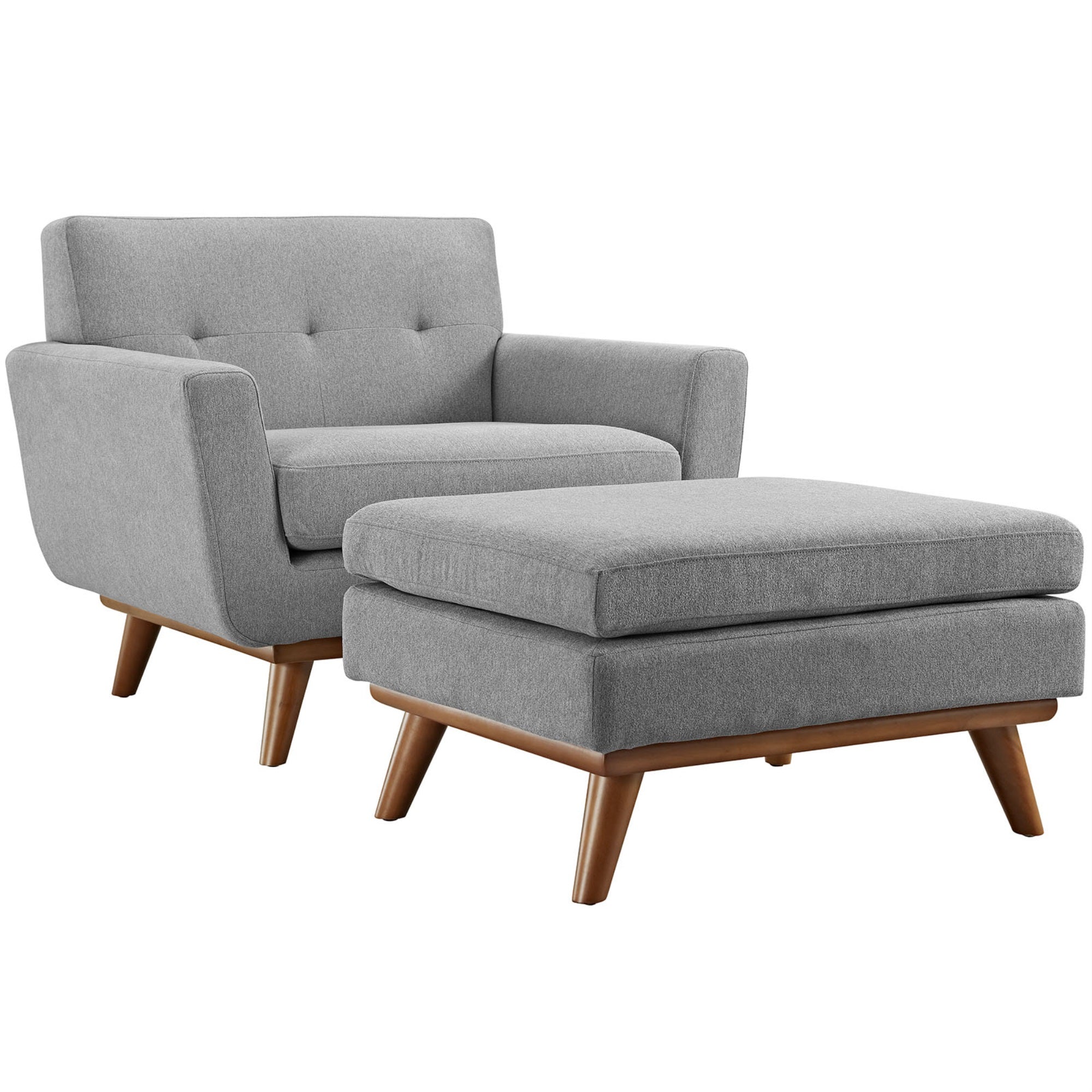 Engage Living Room Set - Comfortable & Stylish Lounging Experience with Sloping Curves & Dual Cushions. Perfect for Relaxation, 