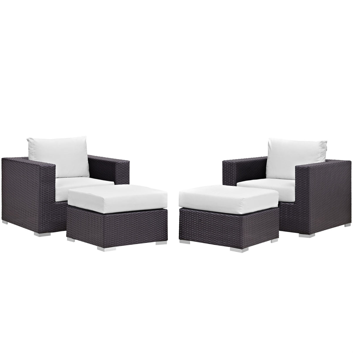 Convene Outdoor Sectional Set - Durable Rattan Weave, Weather-Resistant Cushions, Versatile Patio Furniture for Spontaneous Outd