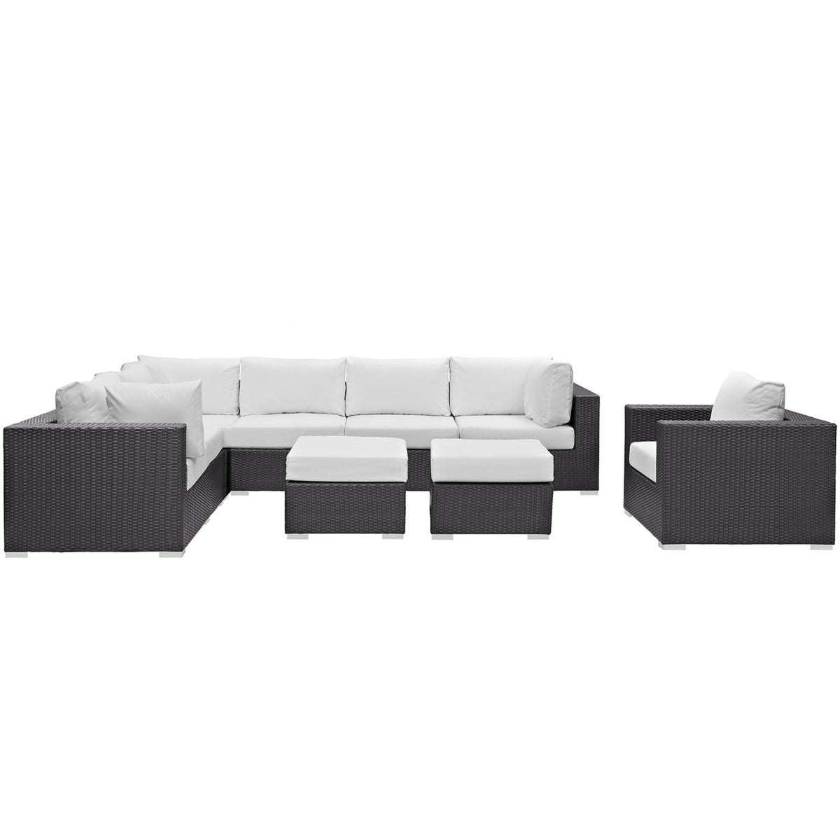 Convene Outdoor Sectional Set - Durable Rattan Weave, Weather-Resistant Cushions, Versatile & Stylish Patio Furniture