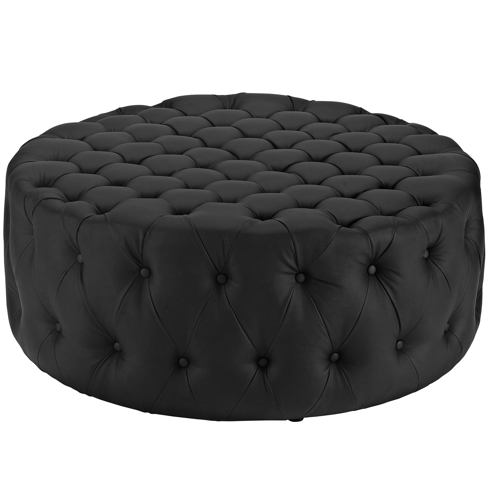 Casafoyer Amour Tufted Round Ottoman | Stylish, Plush, and Durable Furniture