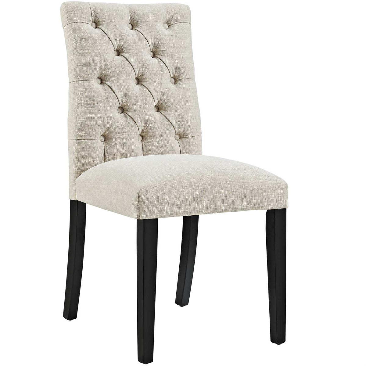 Duchess Dining Chair - Elegant, Luxurious Design with Tufted Button Back & Foam Padding. Sophisticated Fabric Upholstery & Non-M