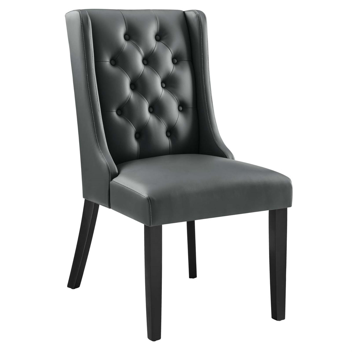 Opulent Baronet Dining Chair: Exquisite Design, Comfortable Vegan Leather Upholstery