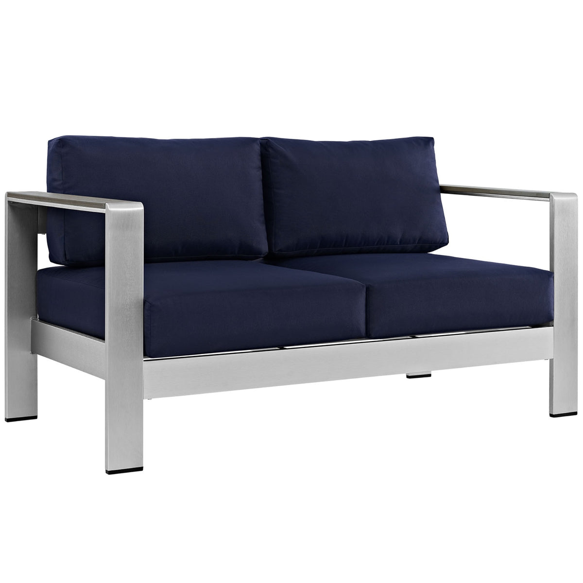 Shore Outdoor Patio Loveseat - Durable Aluminum Frame, All-Weather Resilient Fabric, Stylish & Functional - Perfect for Your Pat